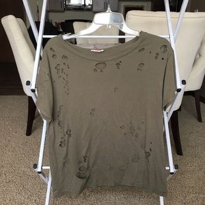 Distressed Olive T-Shirt